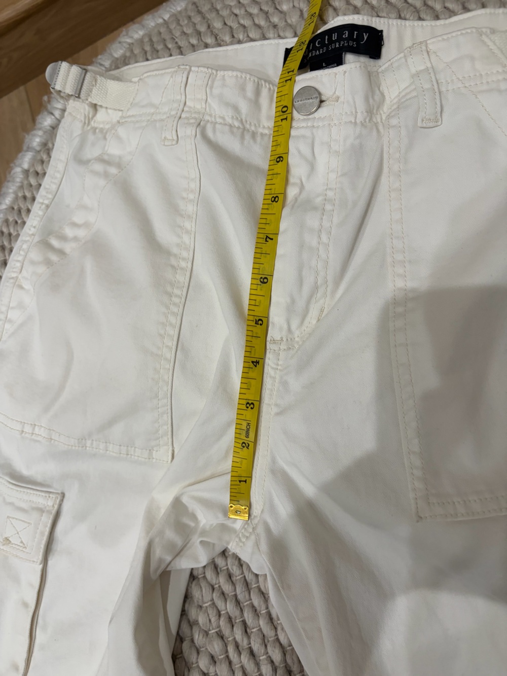 Sanctuary White Reissue Cargo Pants Size Large - Picture 7 of 14